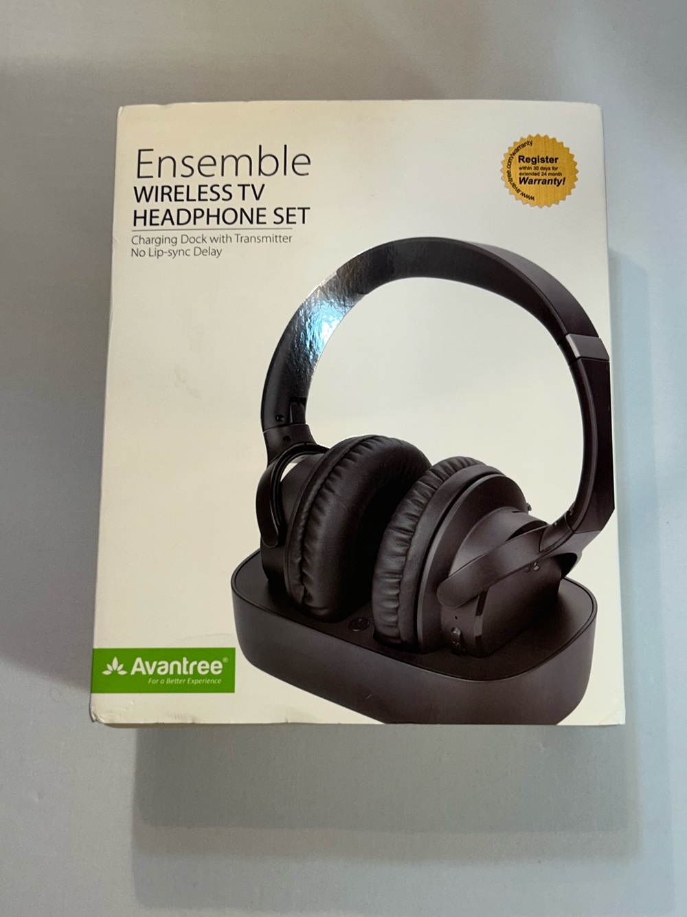 Avantree Ensemble Wireless TV Over-Ear Headphones — Black